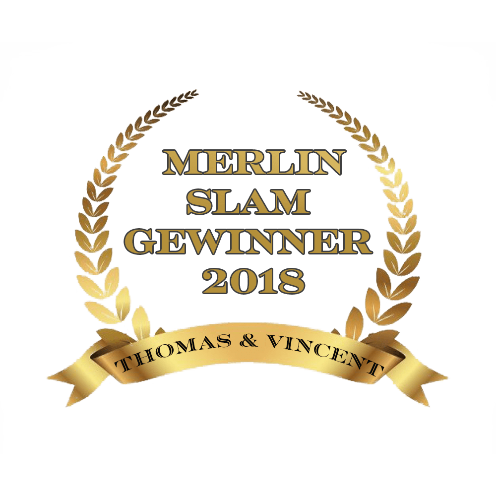 Auszeichnung für den Gewinn des Merlin Slam 2025 in Berlin